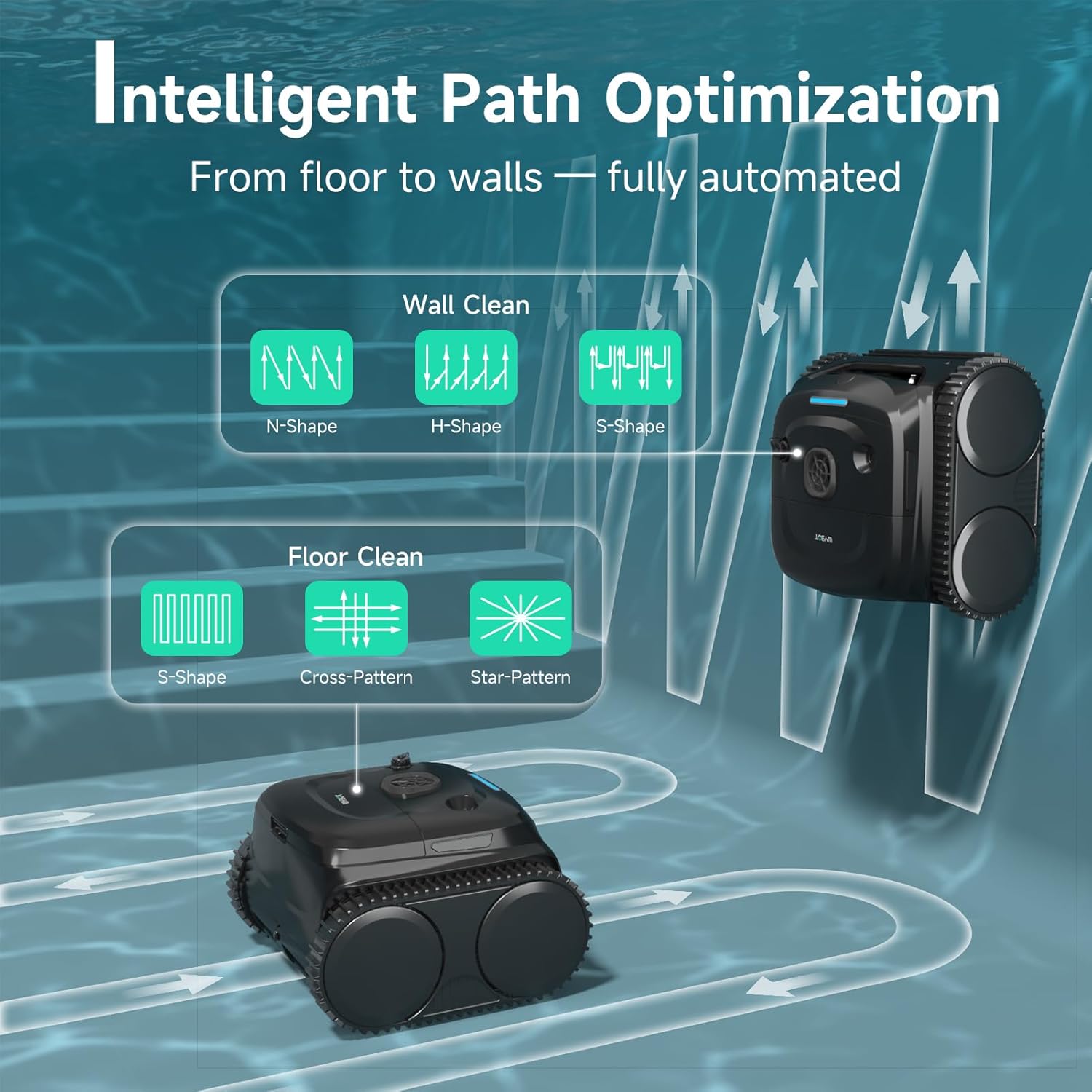 Thumbnail 4 de WYBOT C2 Cordless Robotic Pool Cleaner — Inground Vacuum with Dual Filtration and OTA Upgrades