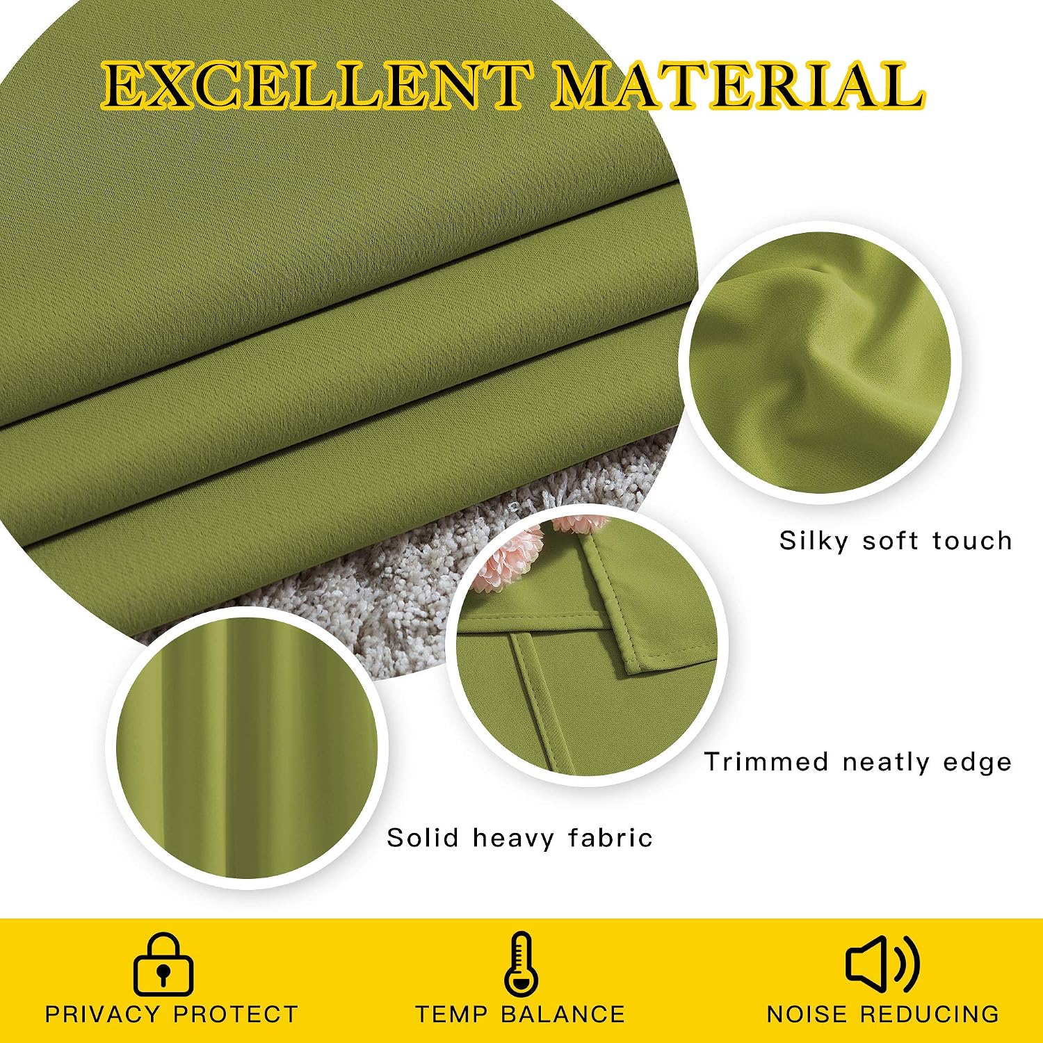 Thumbnail 4 de NICETOWN Blackout Curtain 80" Length