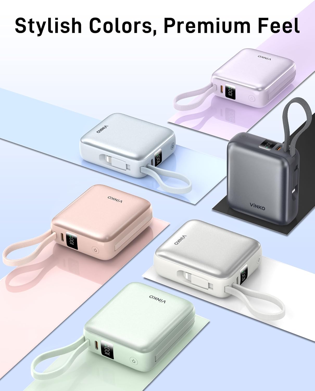 Detalle 2 de VINKO 10000mAh power bank with 22.5W USB-C