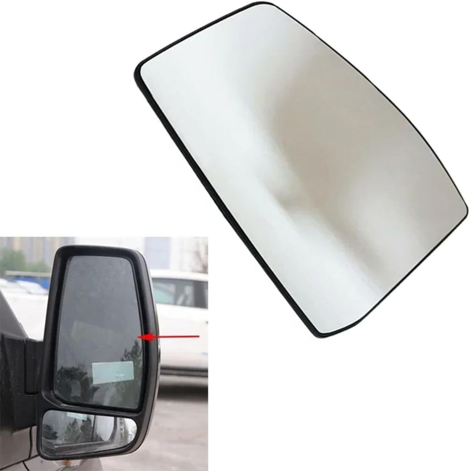Detalle de Wing Mirror Glass Heated Right Driver Side for Ford Transit Custom (2012 Onwards) – BK2117K740BB / 1766584