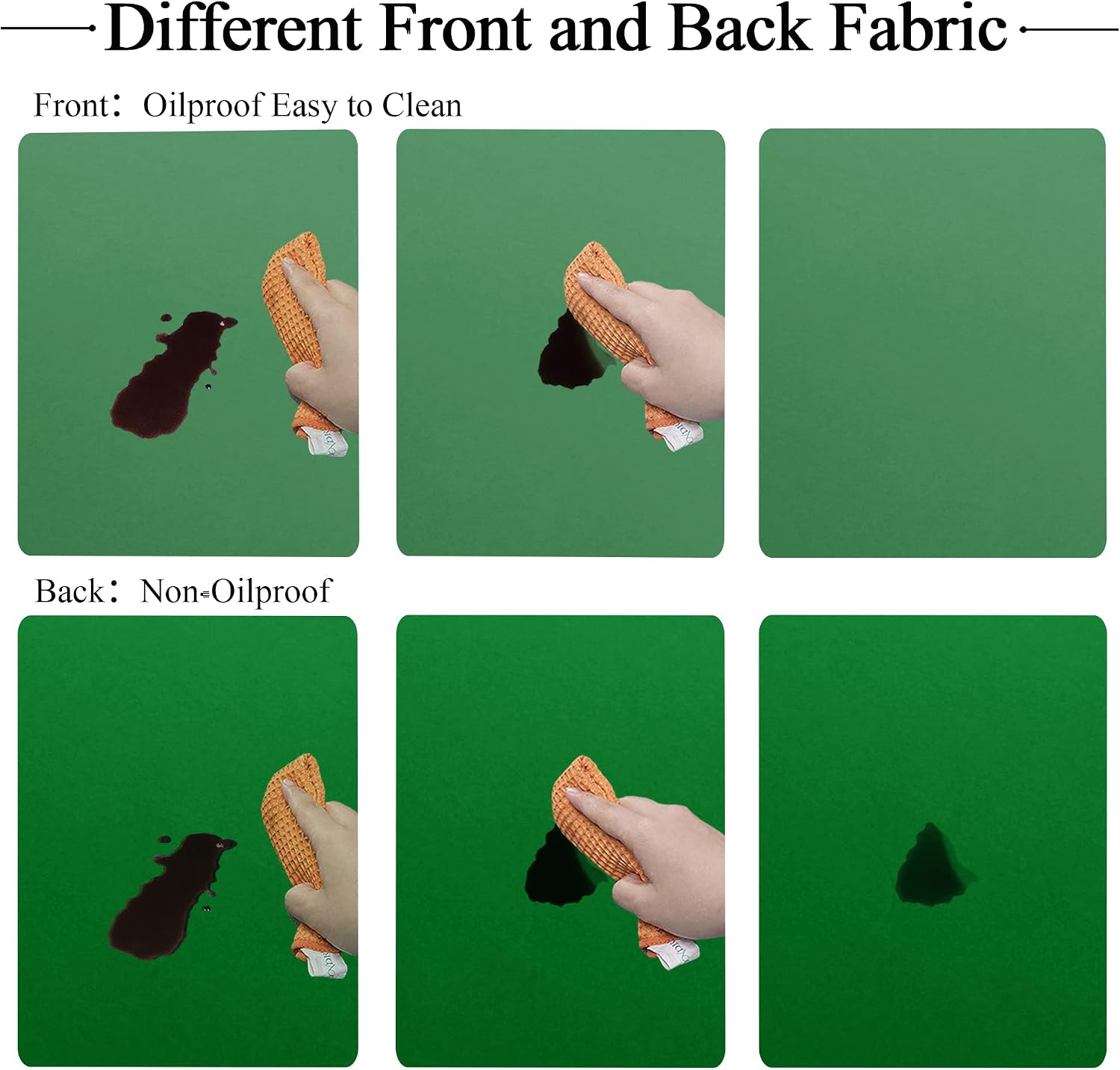 Thumbnail 3 de Obstal Fitted Round Green Table Cloth — Waterproof Elastic Cover for Indoor & Outdoor Tables