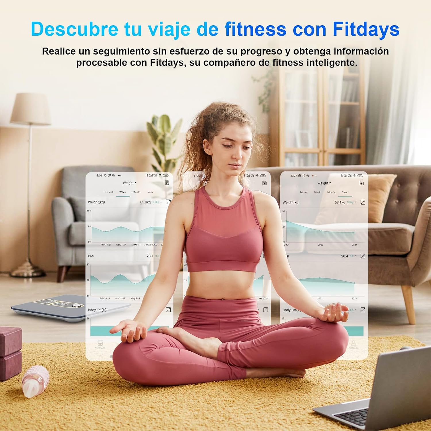 Thumbnail 6 de Healthkeep Báscula de Mano con 16 Datos Corporales y App