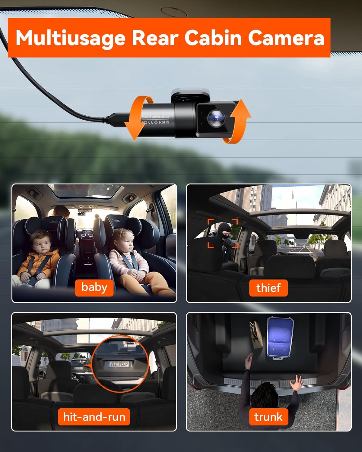 Thumbnail 4 de Vantrue N5 4-Channel 2.7K Dash Cam