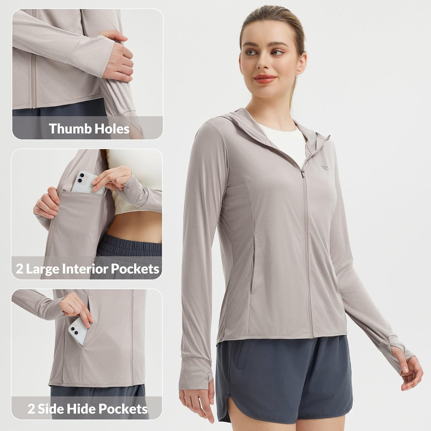 Thumbnail 5 de baleaf Women’s Sun Protection Jacket Hoodie (UPF 50+) Lightweight Long Sleeve Sun Cover-Up