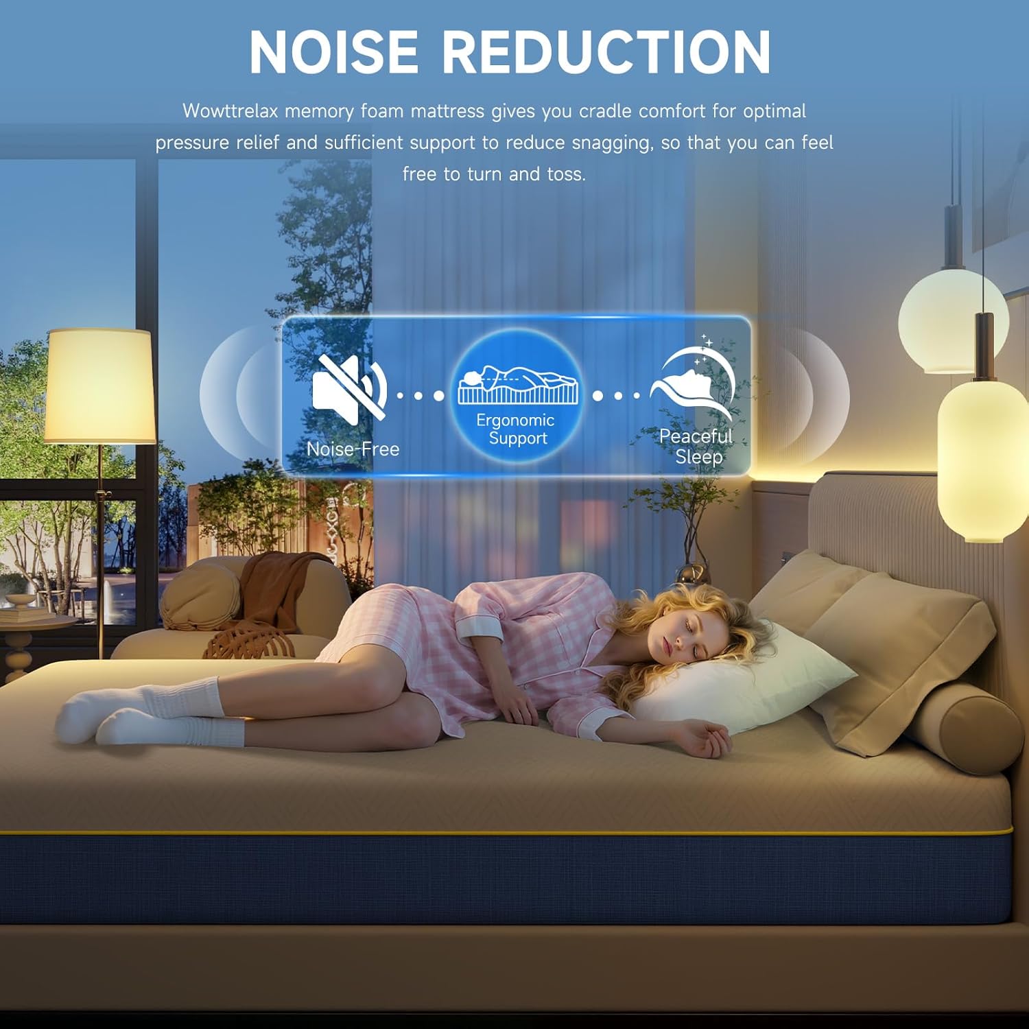 Thumbnail 5 de Wowttrelax Small Double Memory Foam Mattress 6 Inch (120x190x15 cm): A Balanced, Pressure-Relieving Sleep Surface