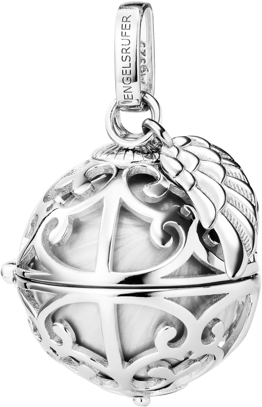 Detalle de Engelsrufer Damen Anhänger für Halskette mit Flügel aus Sterling Silber, Rosé, Mit austauschbarer Klangkugel S – ER-23-16-S