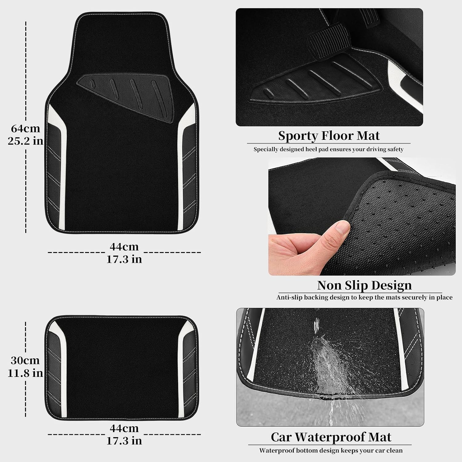 Thumbnail 4 de CAR PASS Leather Steering Wheel Cover 15"