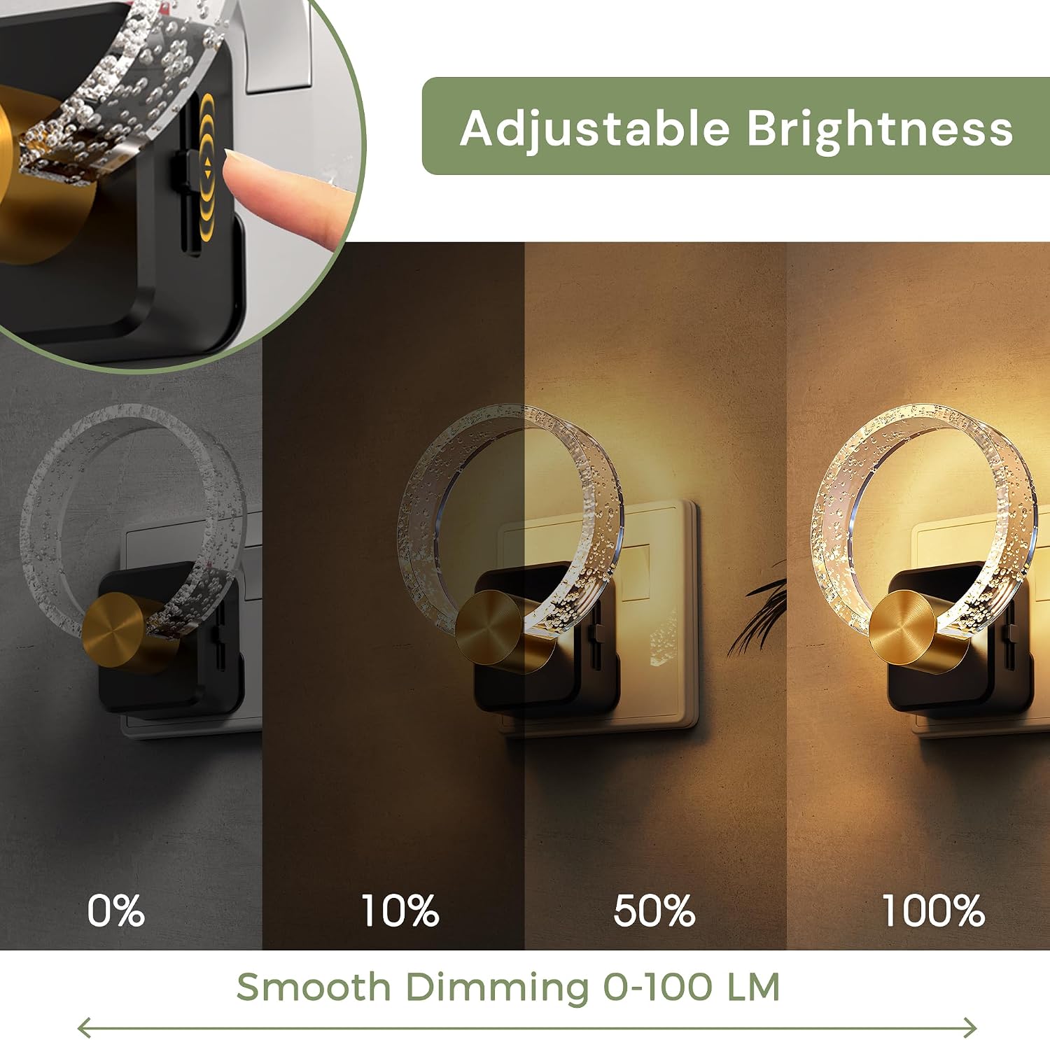 Detalle de LOHAS-LED Rotatable Plug-in Night Light with Dusk-to-Dawn Sensor