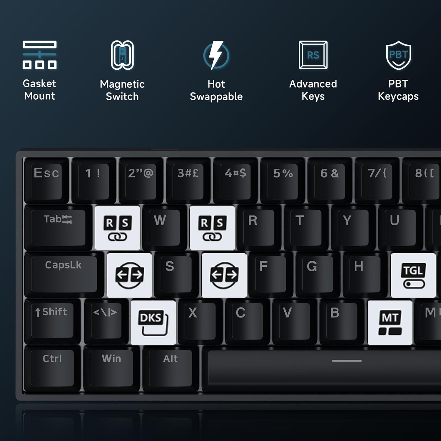 Thumbnail 6 de MCHOSE Ace 60 Hall-Effekt 8000Hz Rapid Trigger – 60% Gaming-Tastatur mit Magnet-Switch