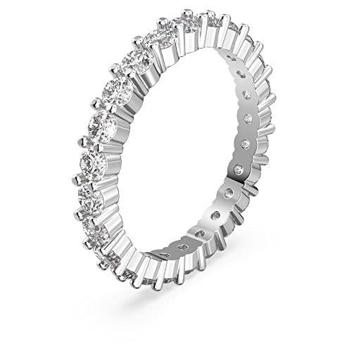 Detalle de Swarovski Anello Stilla, Set da 2, Taglio rotondo Bianco placcato rodio