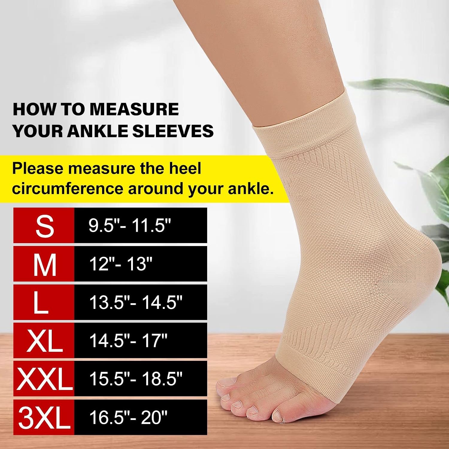 Detalle 2 de KEKING Ankle Brace Compression Sleeve for Plantar Fasciitis and Achilles Support