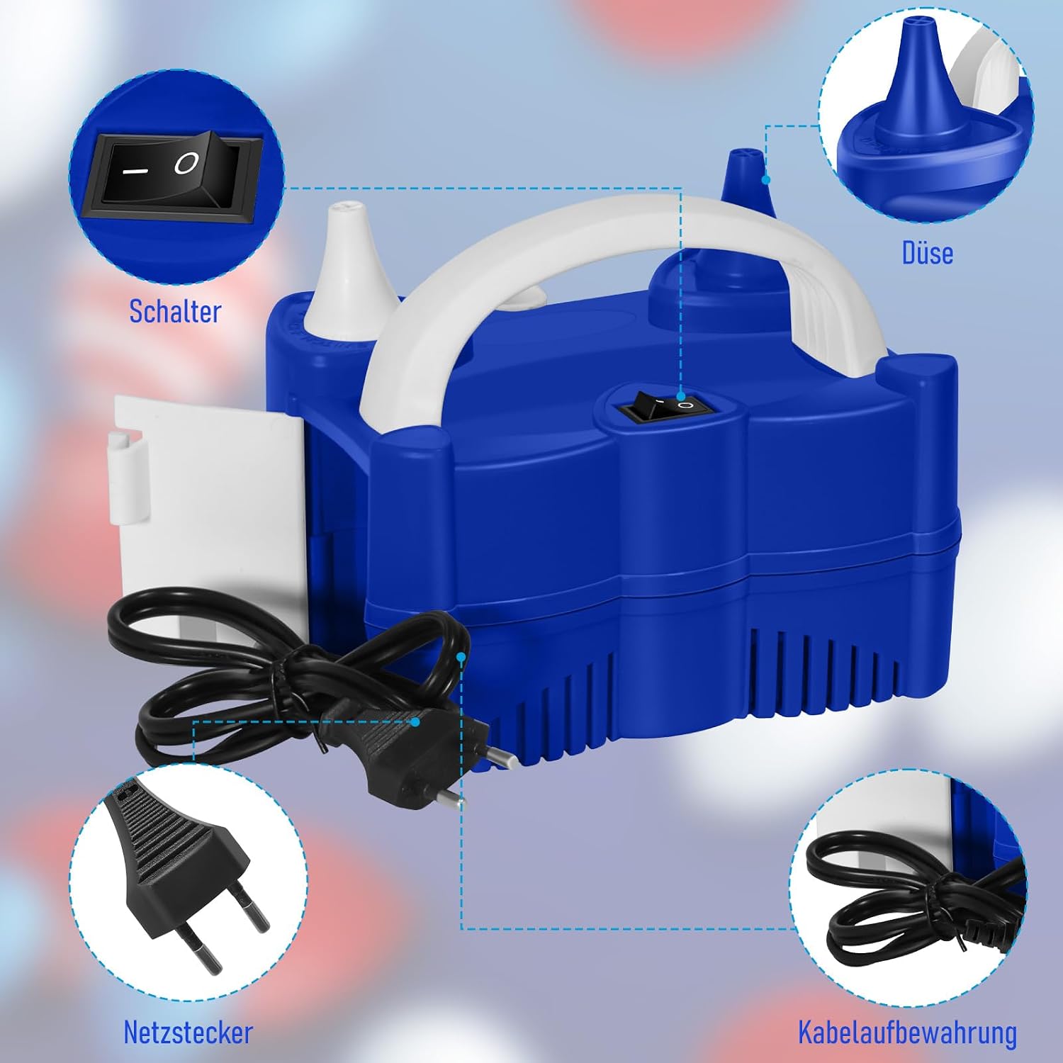 Detalle de HELESIN Inflador de Globos 400 W 🎈