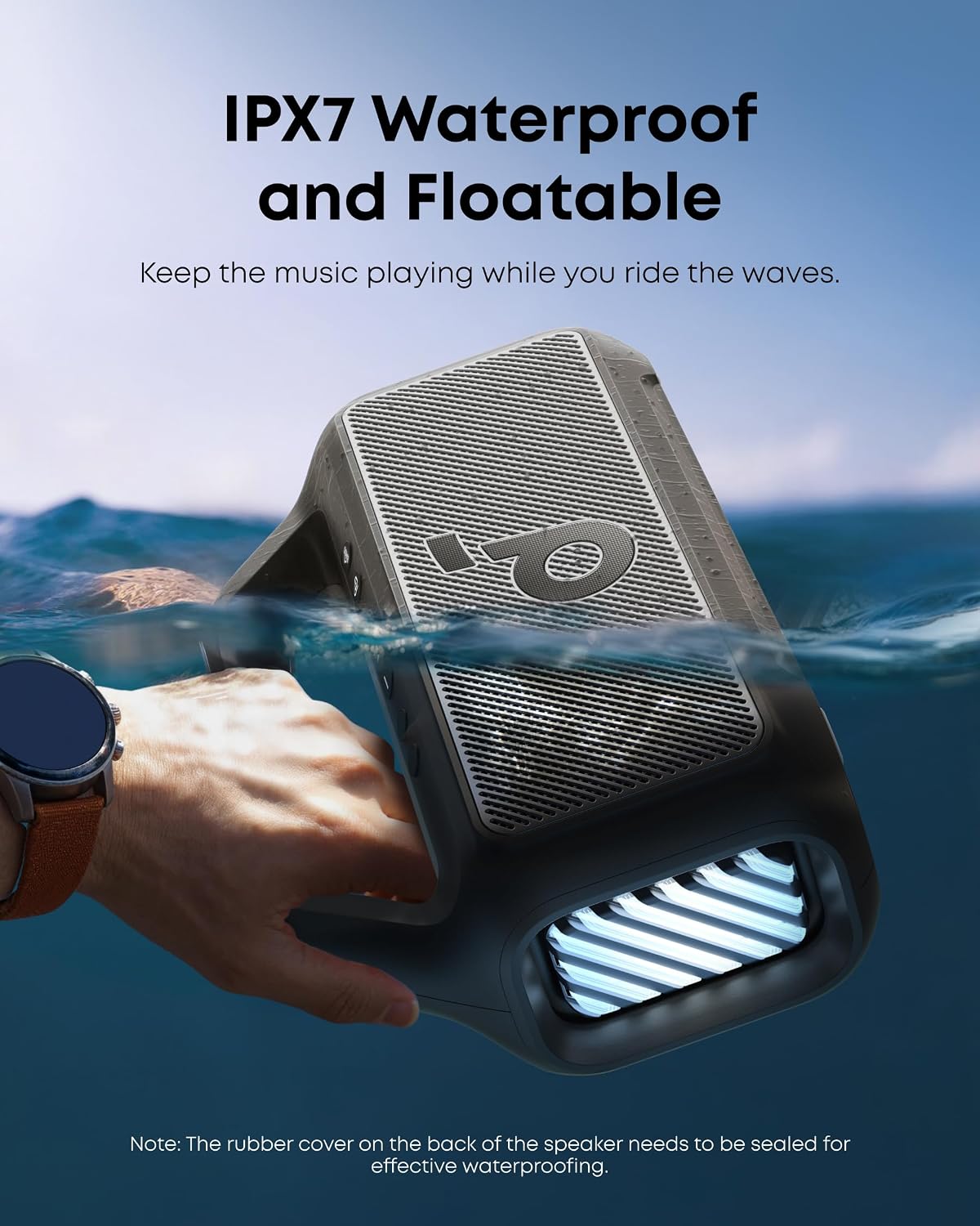 Detalle de Anker soundcore Boom 2 A3138 Portable Speaker, 80W, IPX7 Waterproof