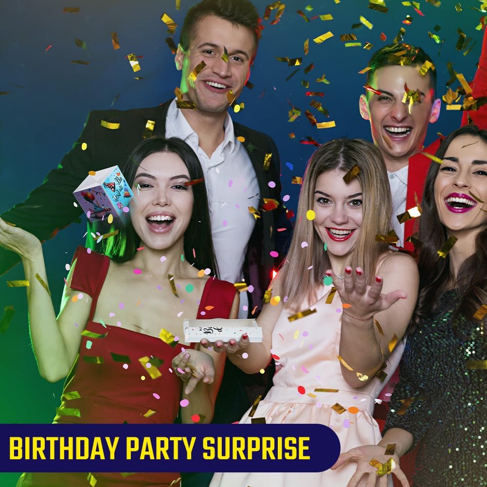 Thumbnail 6 de ANOMM pop-up verjaardagskaart met verrassingsdoos en confetti