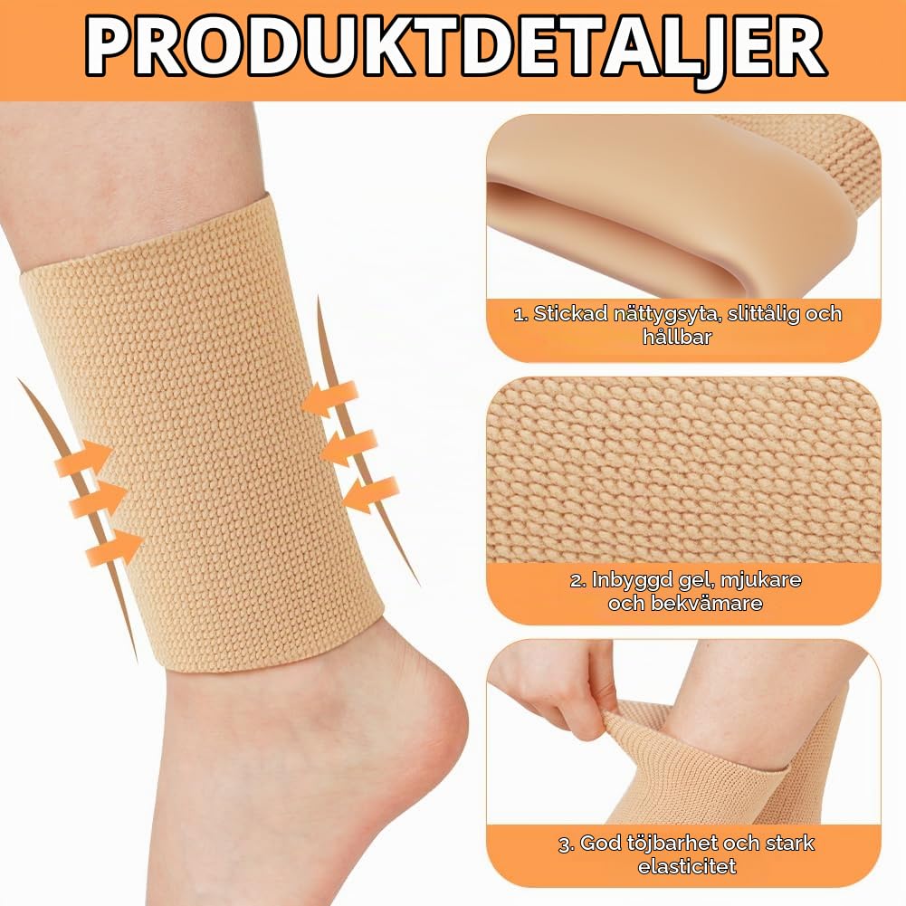 Detalle de Fefod 5476465 ankelskydd med gelkuddar för skridskoåkning