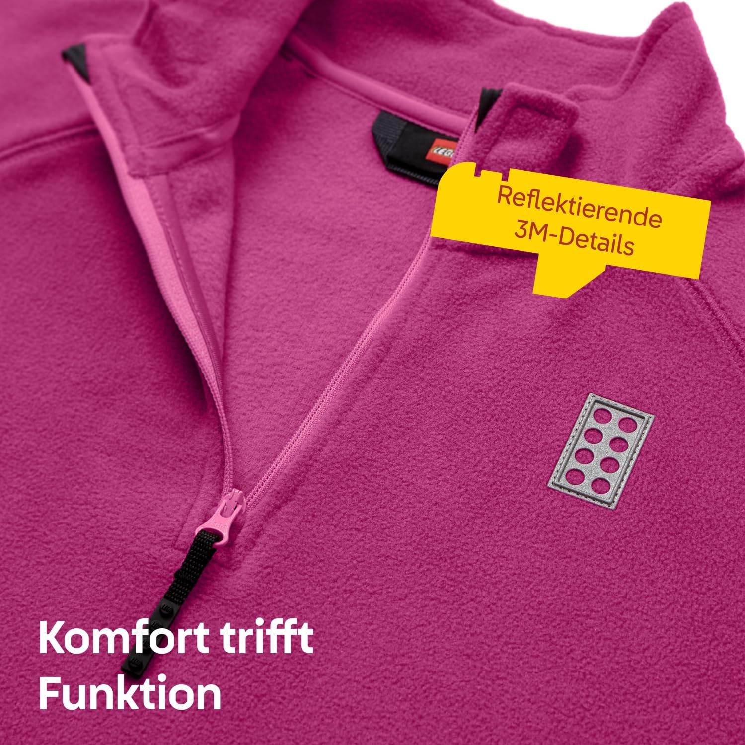 Detalle de Kabooki LEGO® Pullover – Fuchsie – LWSINCLAIR 702