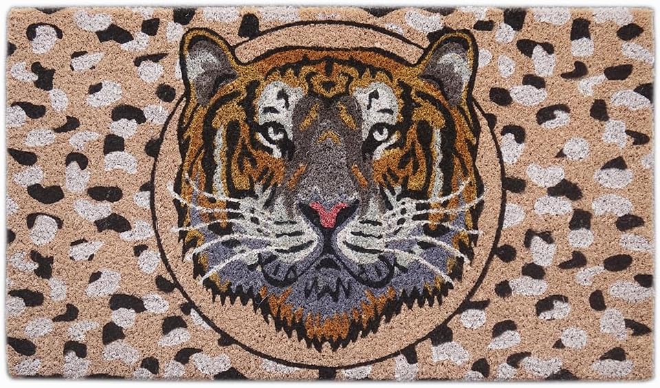 Thumbnail 6 de Baroni Home zerbino da ingresso in cocco con base in PVC dipinto a mano 70x40 cm