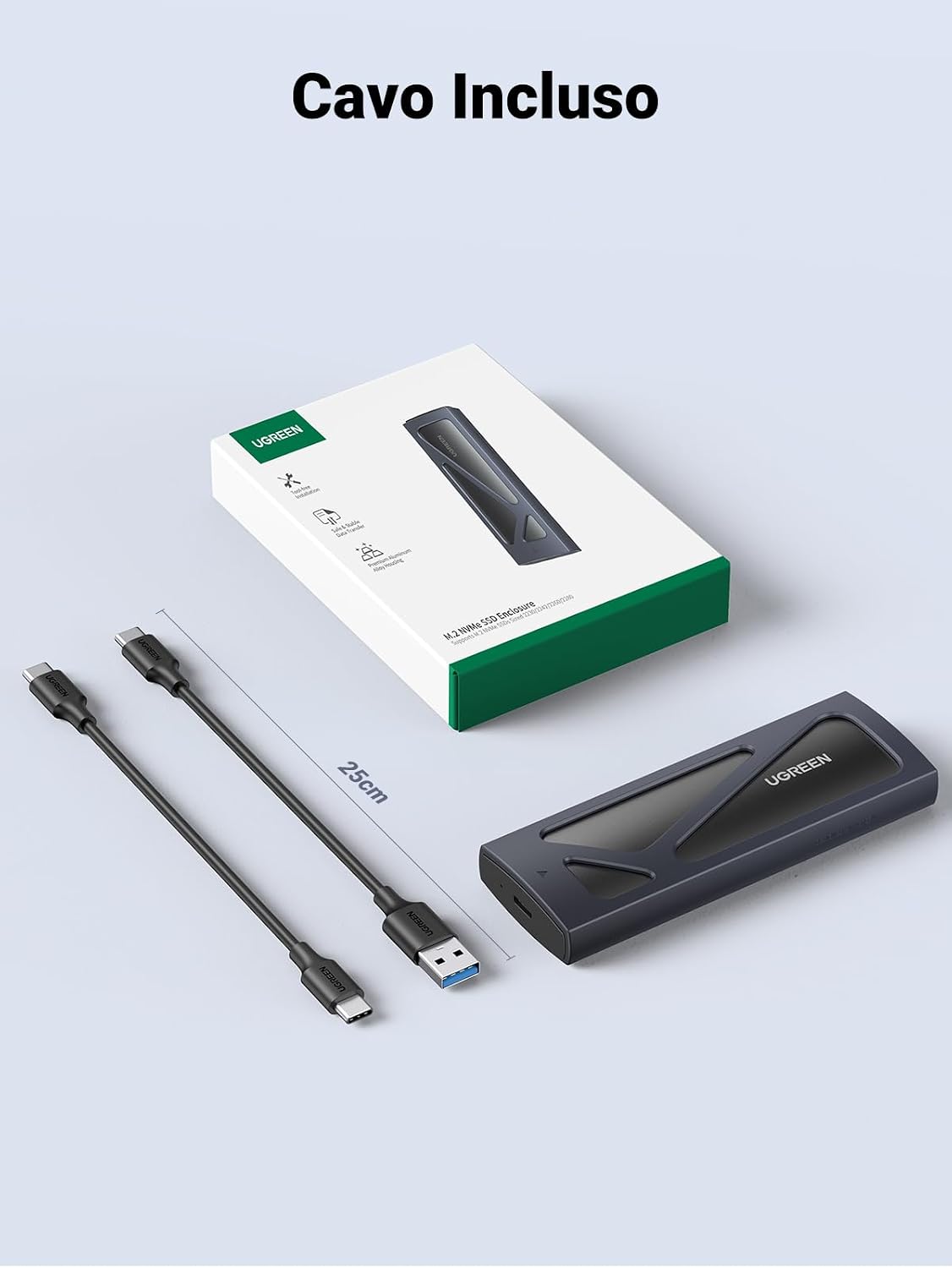 Detalle 1 de UGREEN Case SSD NVMe USB 3.2 10Gbps