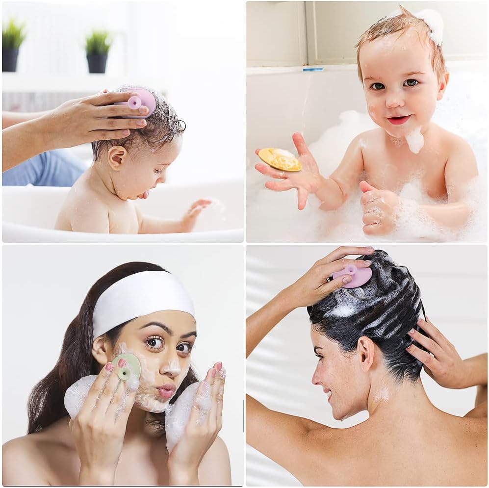 Thumbnail 6 de Aolso – Ensemble de 3 Brosse bain bébé en silicone et bois naturel pour croûtes de lait et peau sèche
