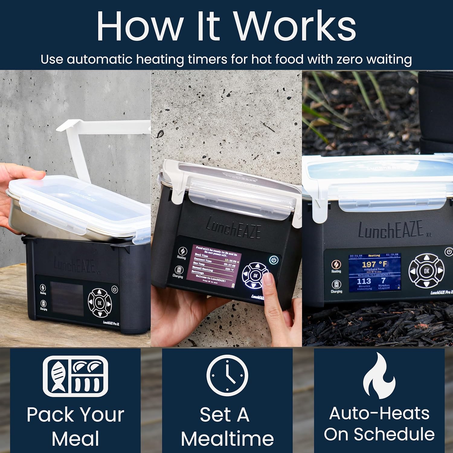 Thumbnail 2 de LunchEAZE Pro Cordless Heated Lunchbox 4-Cup 🍱