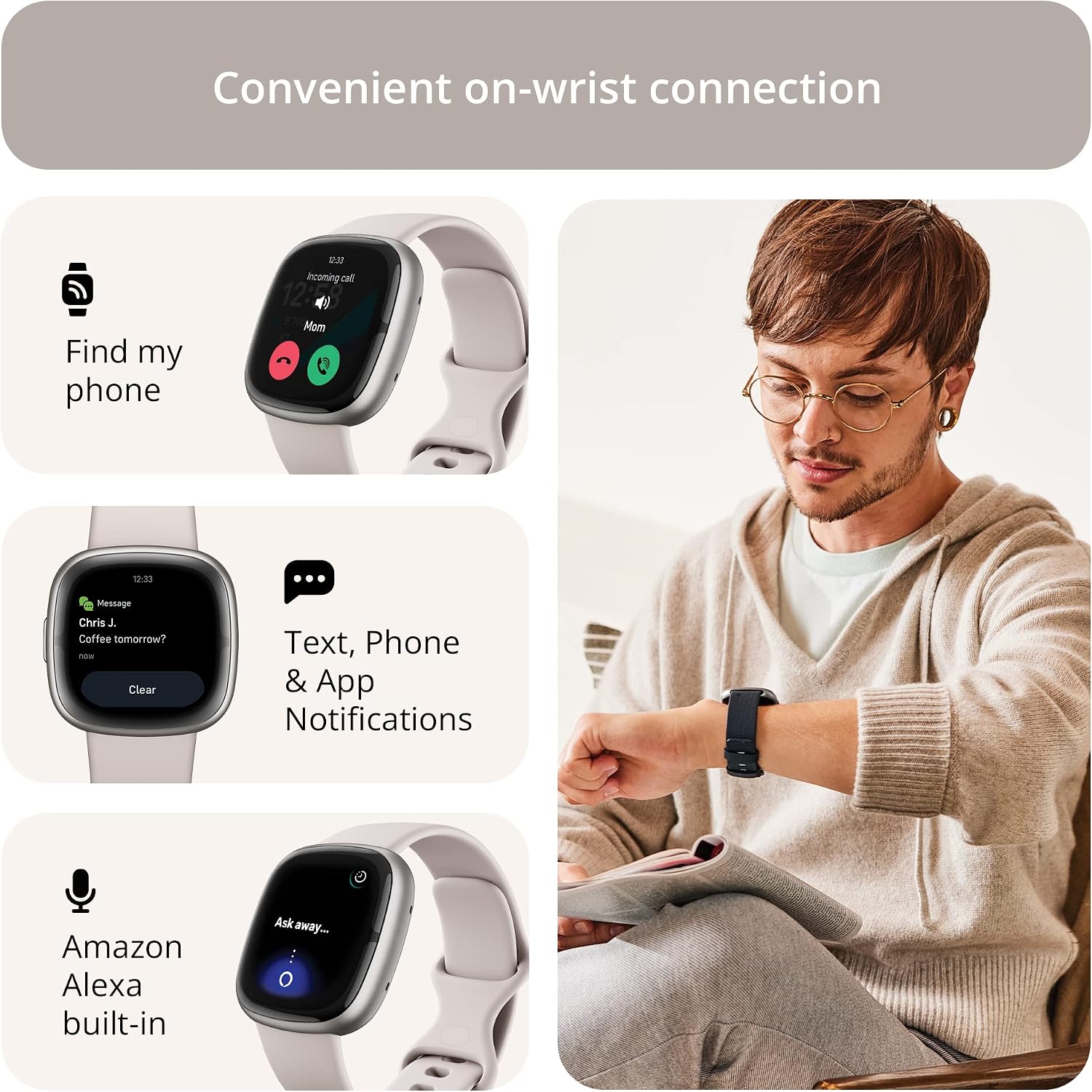 Thumbnail 5 de Fitbit health and fitness smartwatch, Sense 2