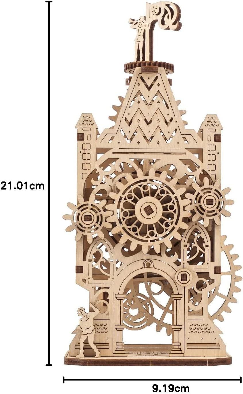 Thumbnail 4 de UGEARS Old Clock Tower : puzzle en bois 3D mécanique à monter
