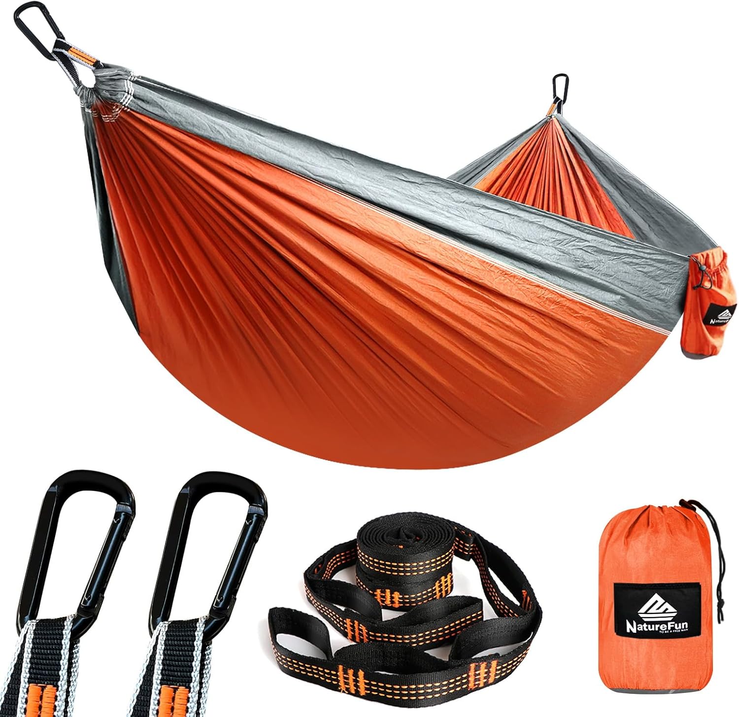 Thumbnail 6 de NATUREFUN Ultraleichte Reise-Camping-Hängematte – 275 x 140 cm, 300 kg Tragkraft, atmungsaktiv & schnell trocknend