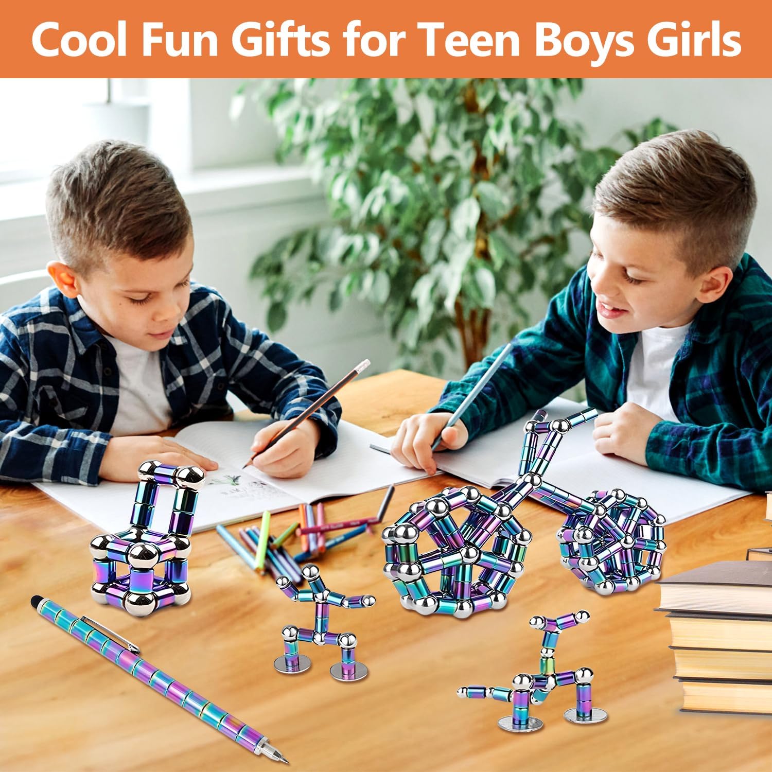 Thumbnail 1 de Big Magnetic Fidget Pen with Gel Ink and Steel Ball Magnets – stress-relief desk gadget gift for teens and adults