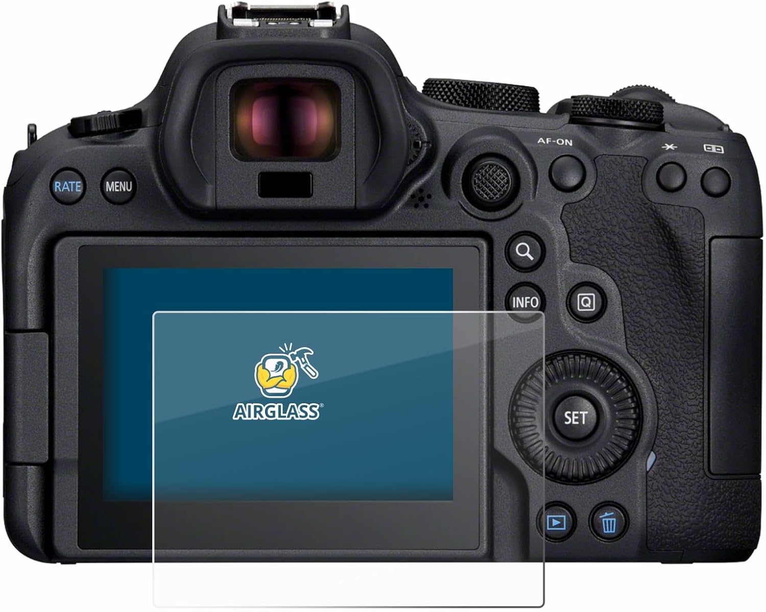 Detalle de BROTECT Schutzglas für Canon EOS R6 Mark II – Ultra-transparente Panzerfolie, Made in Germany