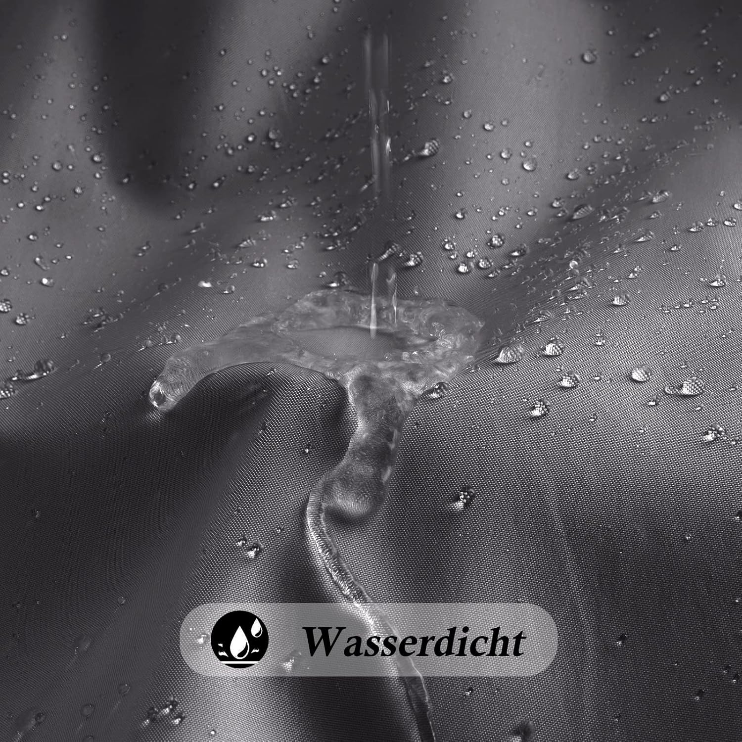 Thumbnail 3 de EurCross Duschvorhang Dunkelgrau 180x160 cm wasserdicht mit 12 Ringen