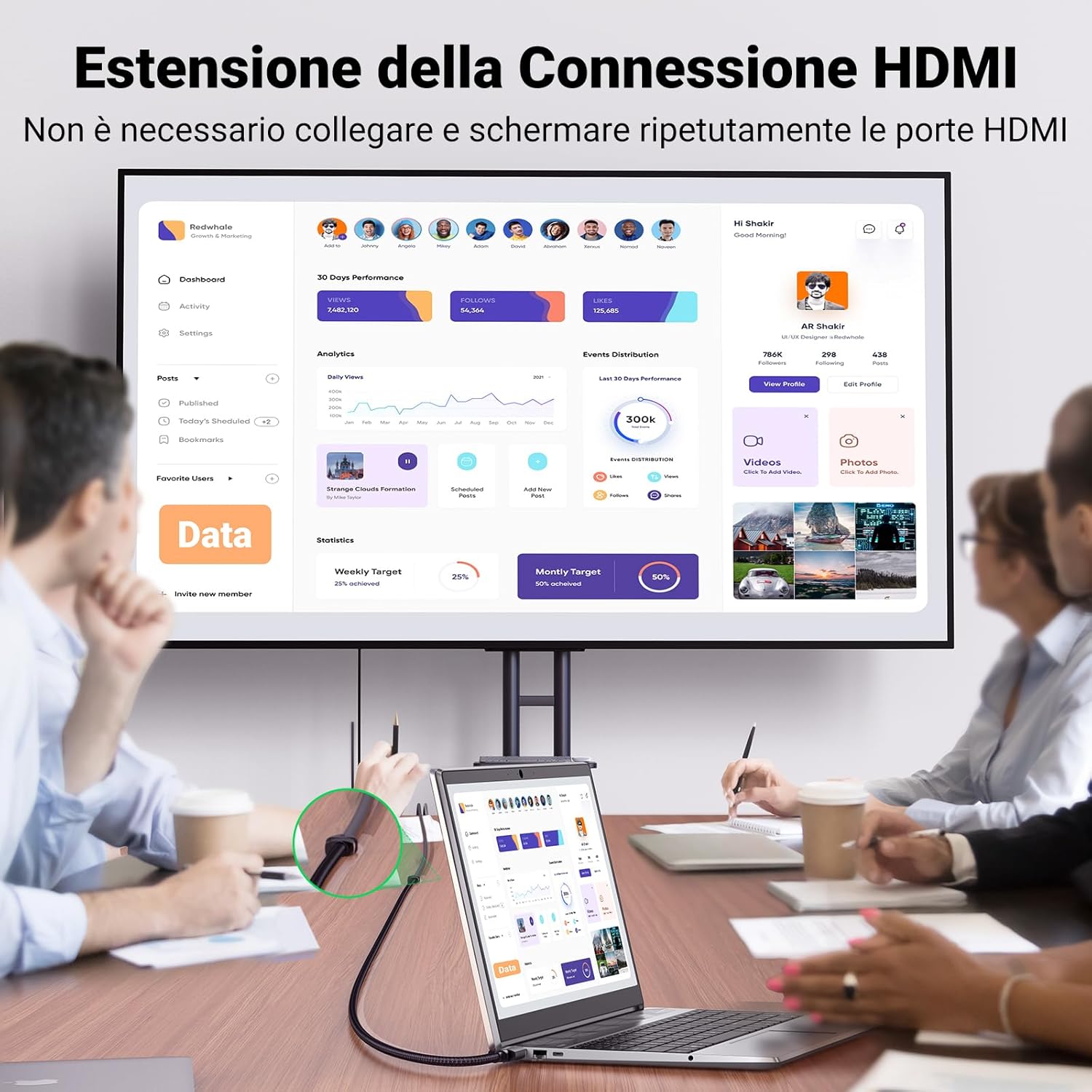 Detalle de UGREEN HDMI 2.1 8K 60 Hz, prolunga 1 m