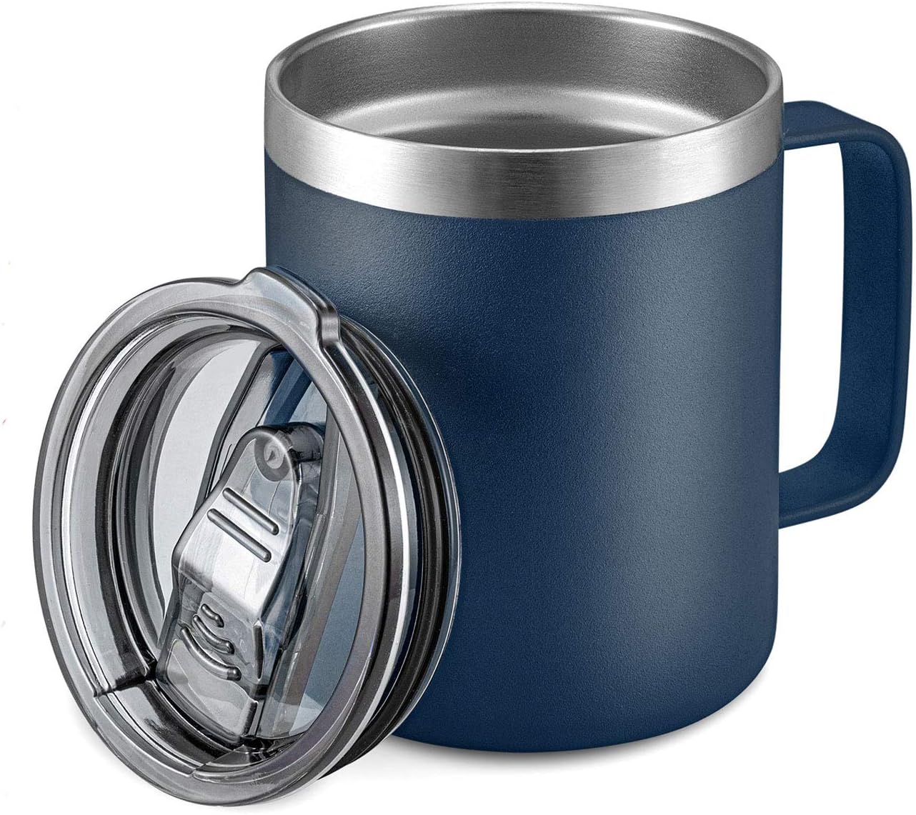 Detalle de ALOUFEA 12oz Navy Stainless Steel Insulated Mug