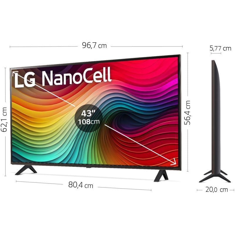 Detalle 2 de LG 43NANO82A6B.AEU NanoCell 4K (43") con WebOS 24 y AI ThinQ