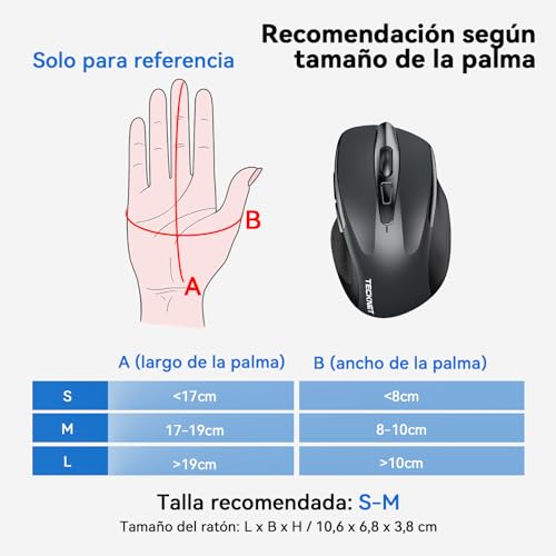 Thumbnail 5 de TECKNET Ratón Inalámbrico 4800 dpi