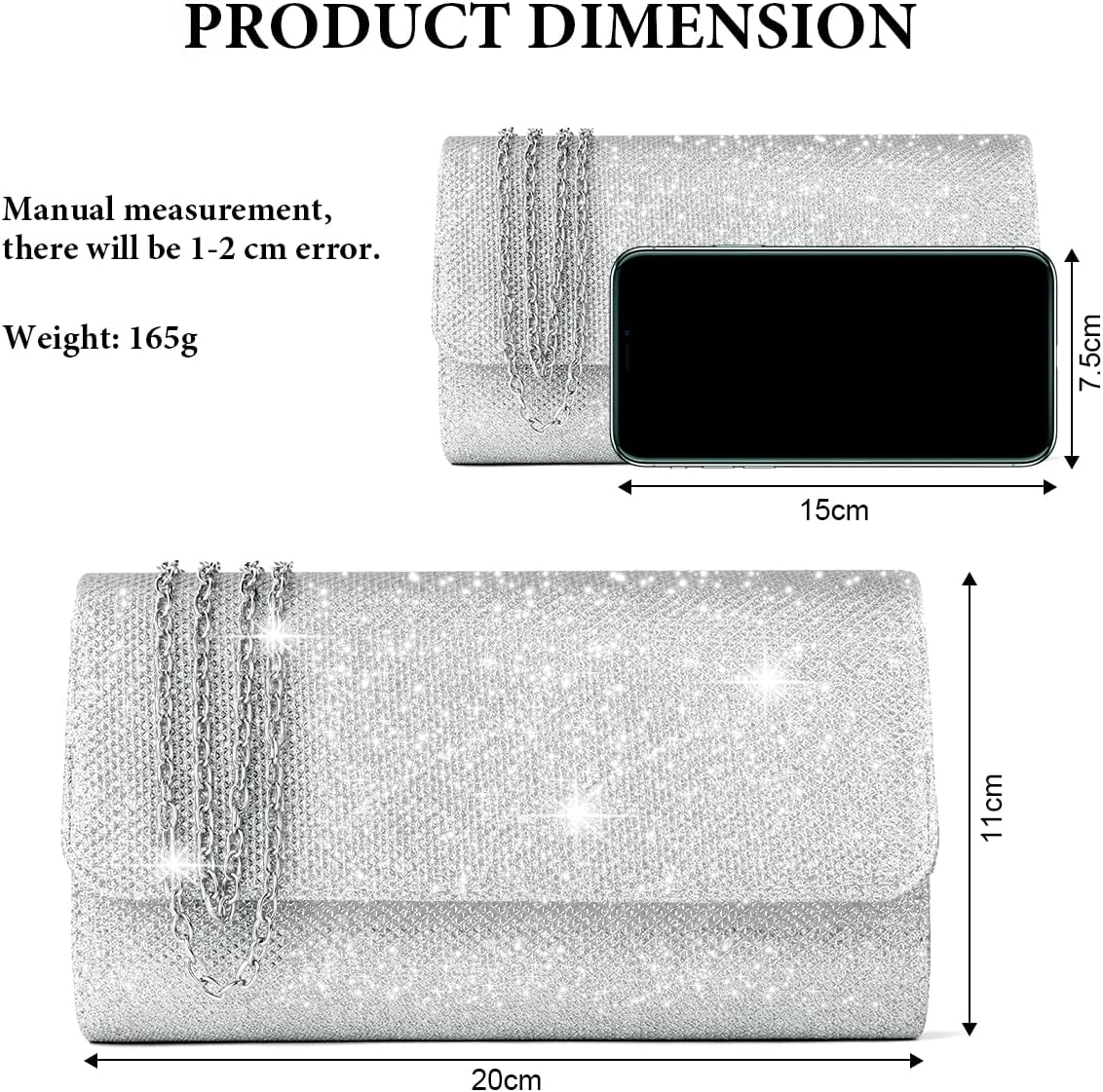 Thumbnail 3 de OSDUE Clutch Bag Glitter Envelope