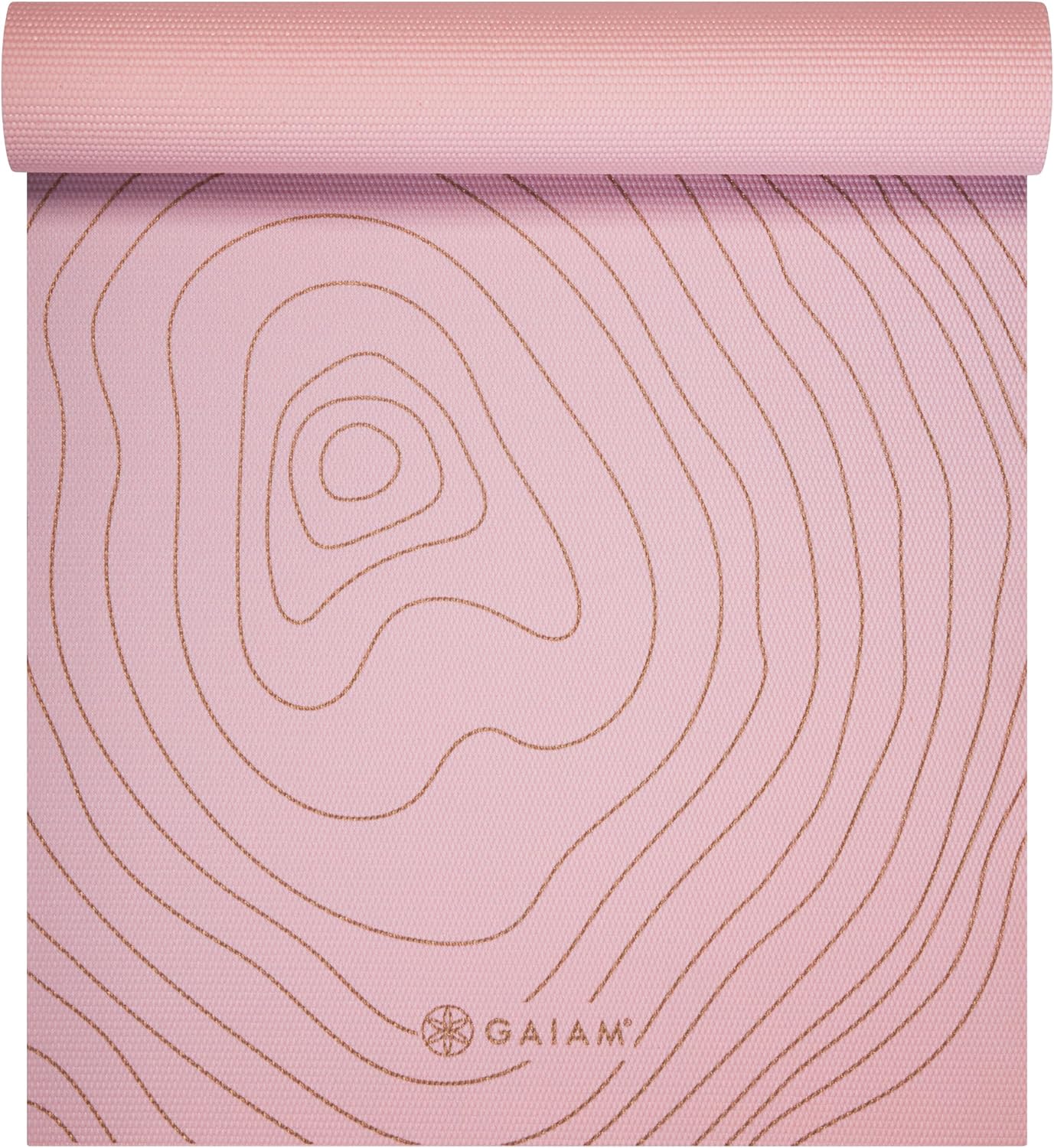 Detalle de Gaiam Premium 6mm Yoga Mat, Non-Slip Printed PVC for Yoga and Pilates
