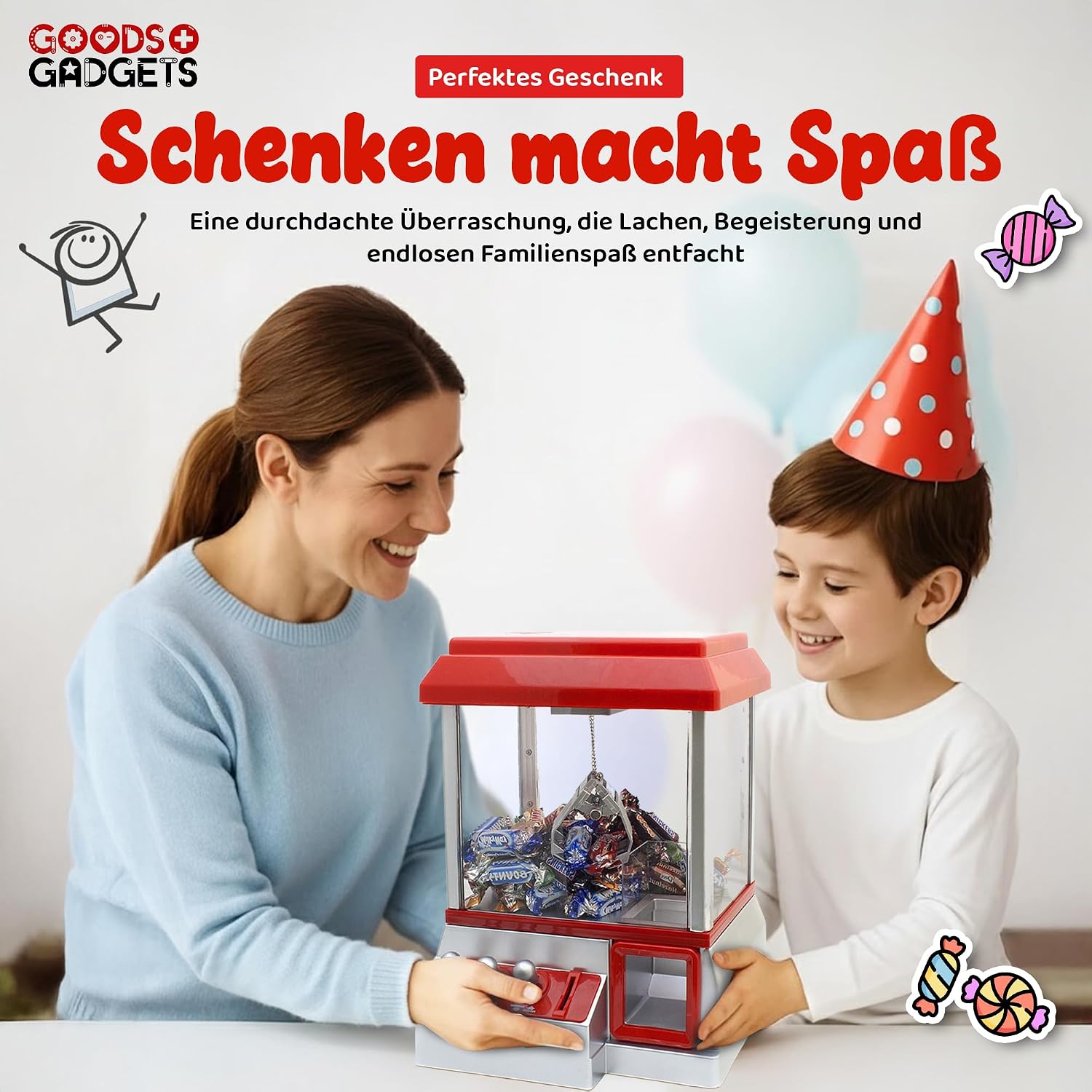 Thumbnail 5 de Candy Grabber Süßigkeitenautomat rot