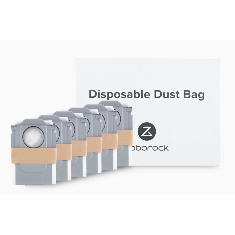 Detalle 2 de Bolsa para polvo Roborock RRDE-CDYCX0-QREVO-06 Gris – Pack 6 unidades para S8 MaxV Ultra, S8 Max Ultra y Q Revo
