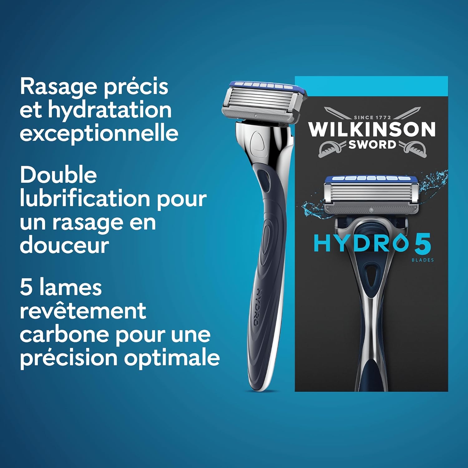 Thumbnail 1 de Wilkinson Sword Hydro 5 – Rasoir homme pack économique avec 9 recharges et hydratation