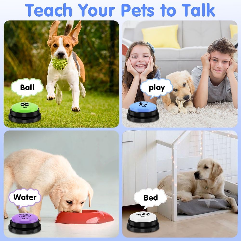 Thumbnail 6 de vsshe Buzzer mit Aufnahmefunktion – Talking-Trainingstaste für Hund & Haustier-Interaktion