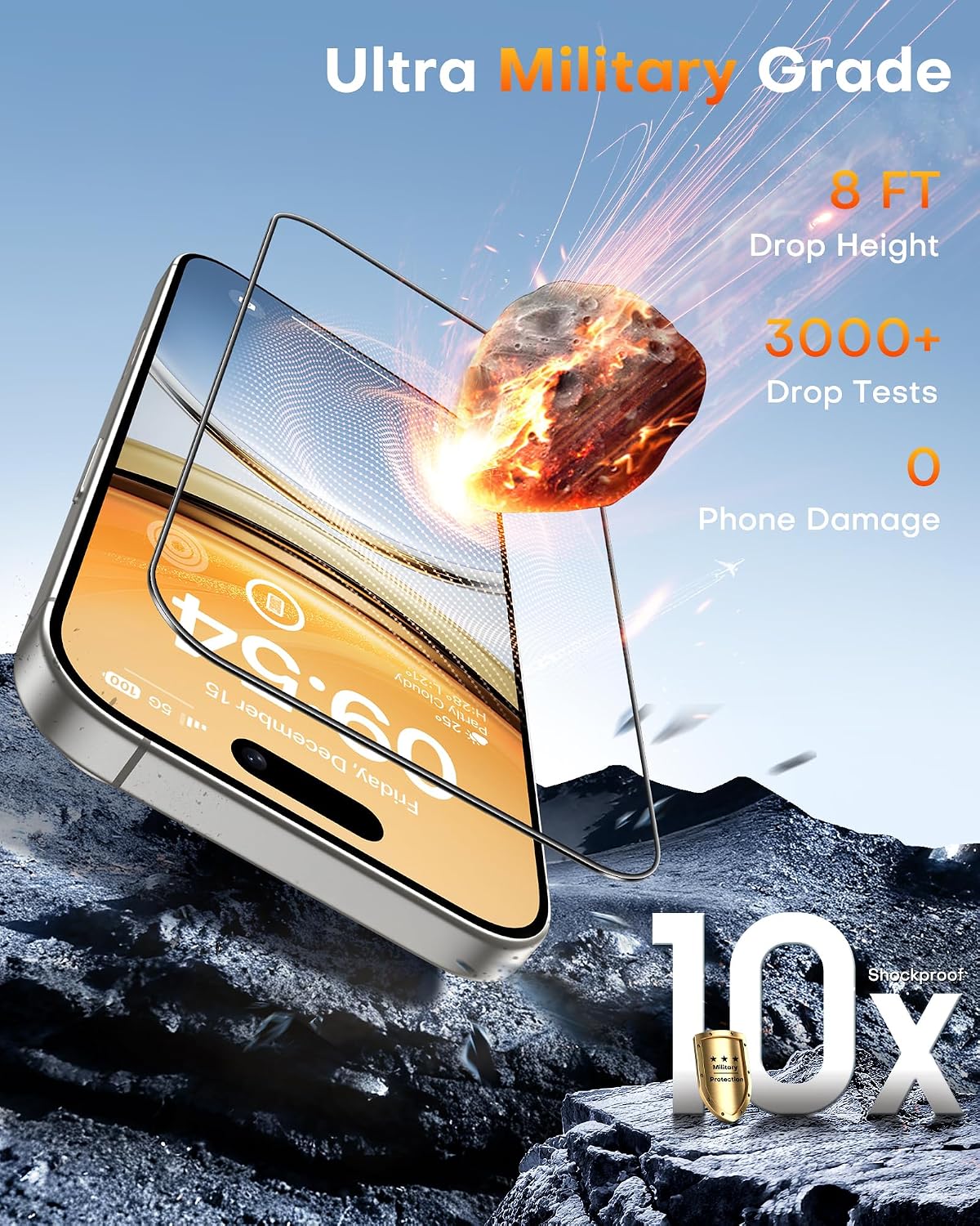 Detalle 2 de iPhone 16 Pro screen protector 6.3 inch