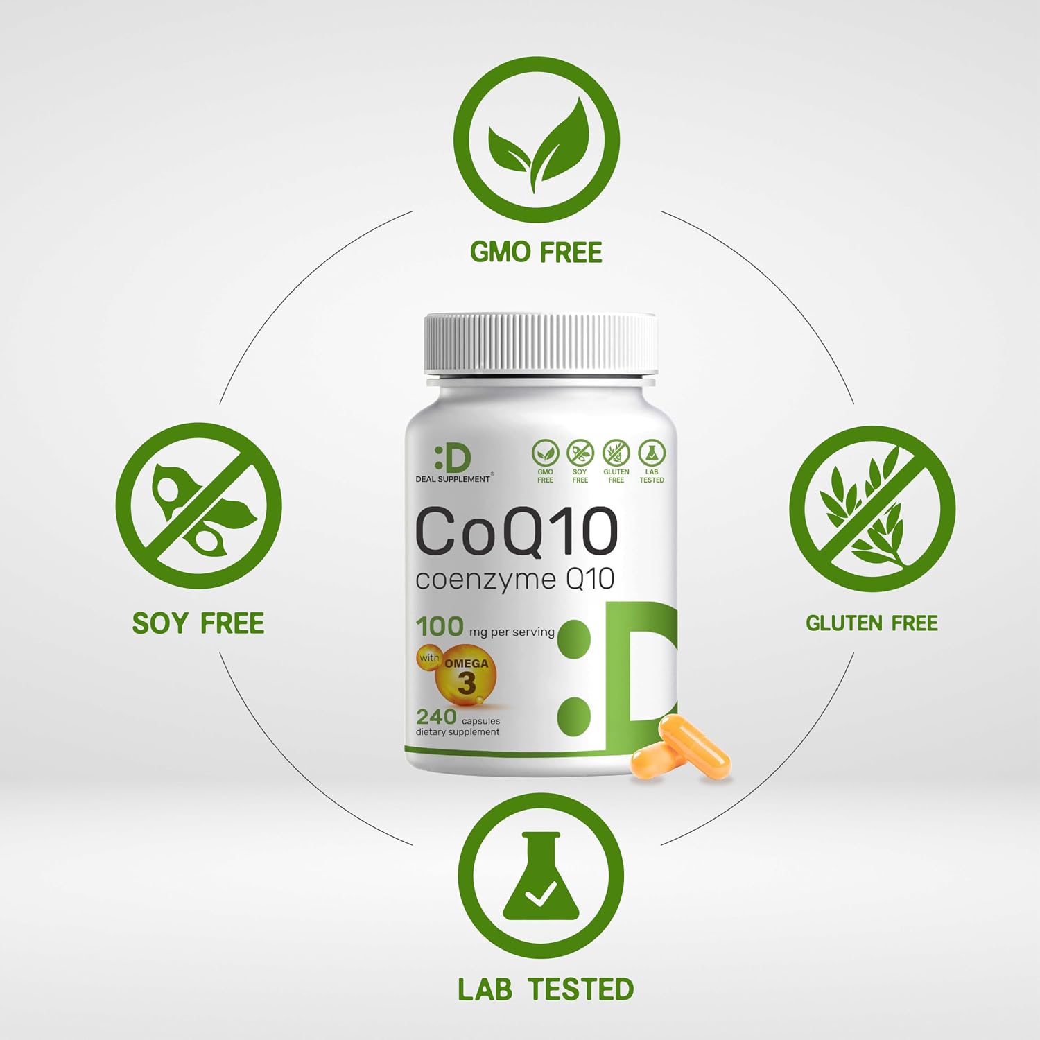 Detalle de DEAL SUPPLEMENT CoQ10 supplement 100 mg