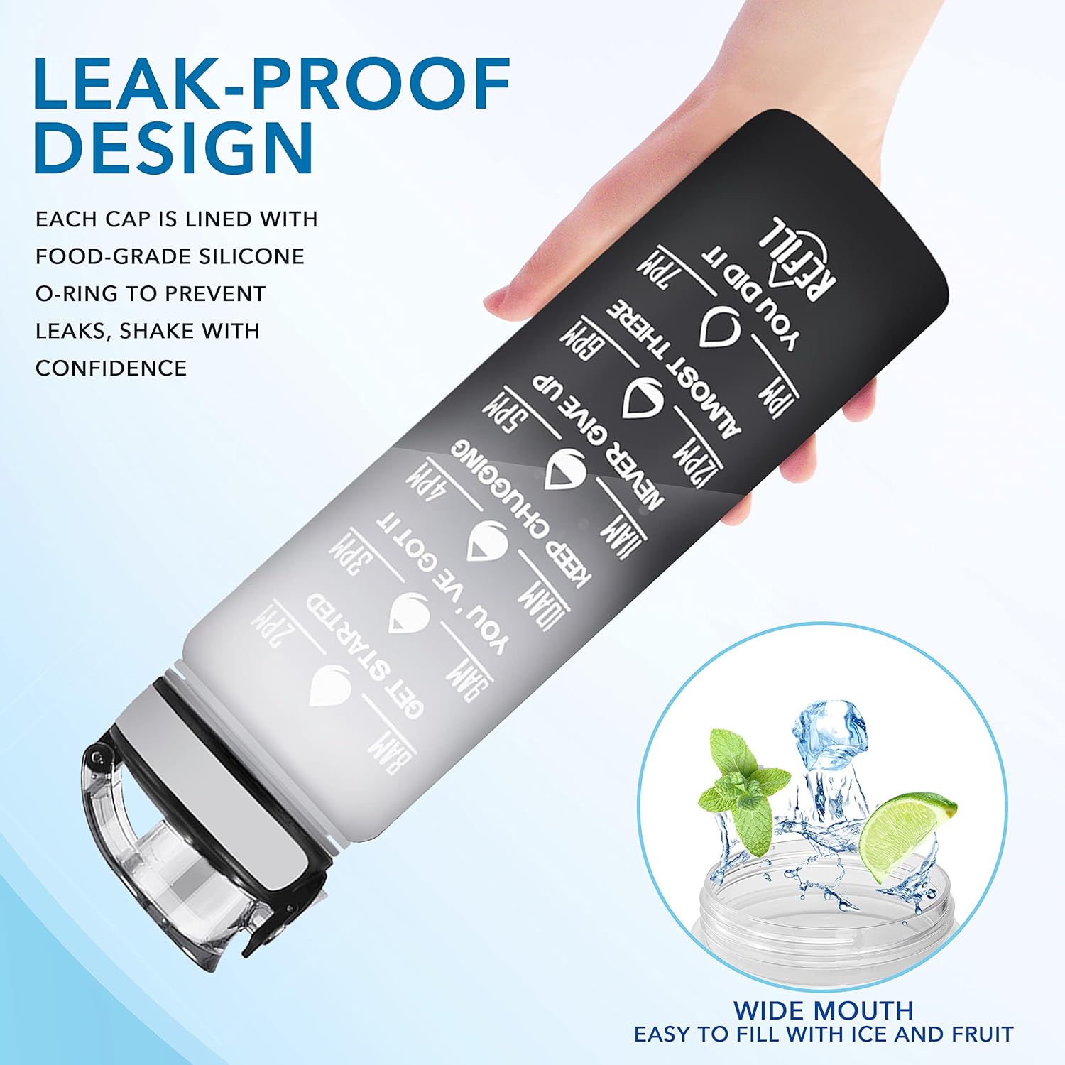 Thumbnail 5 de Enerbone Water Bottle motivational straw 24oz 🚰