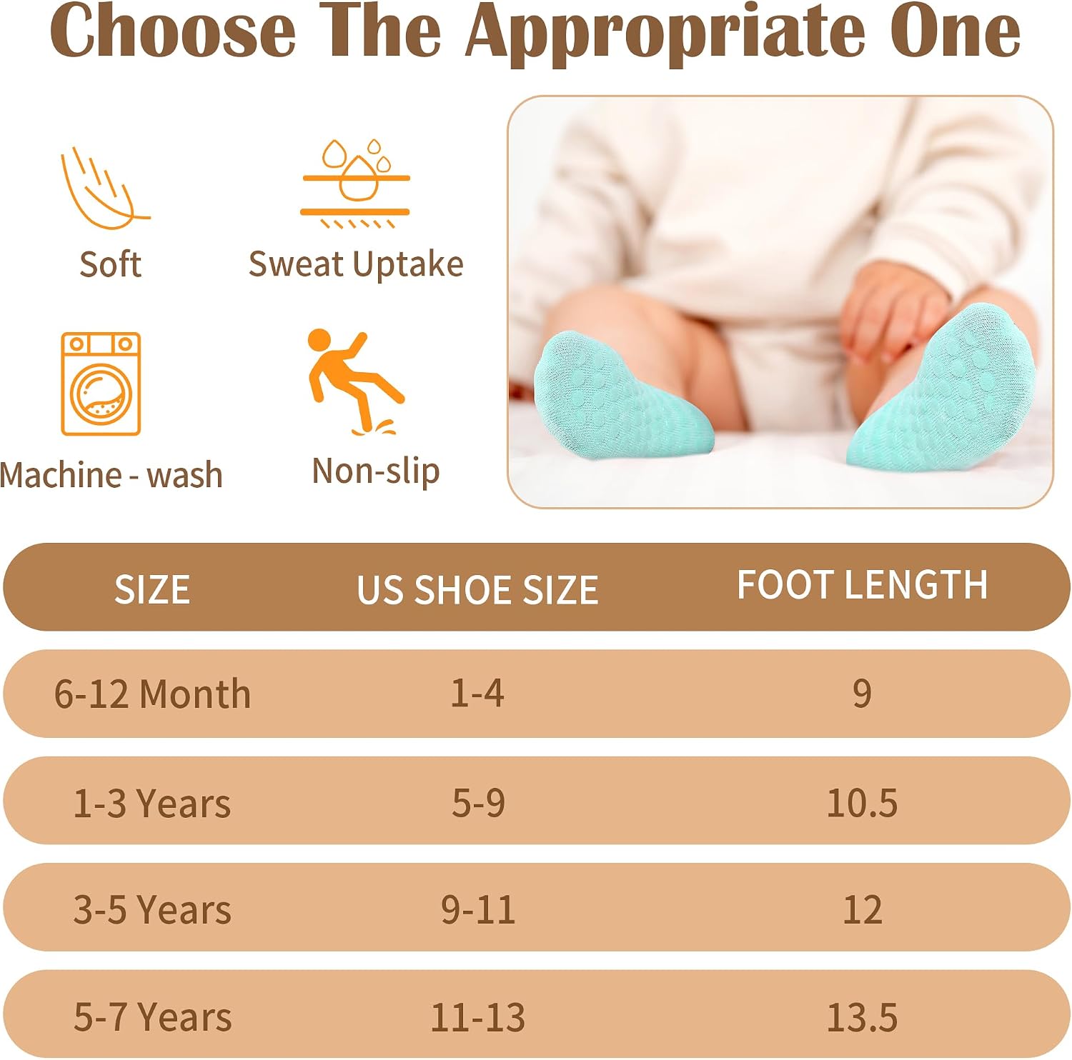 Detalle de LIFPAU Toddler Grip Socks, 15 Pairs
