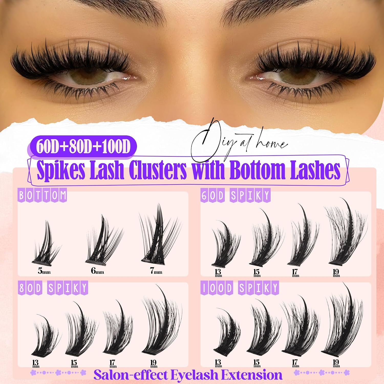 Detalle 2 de YDAGKH Volume Lash Clusters 296Pcs
