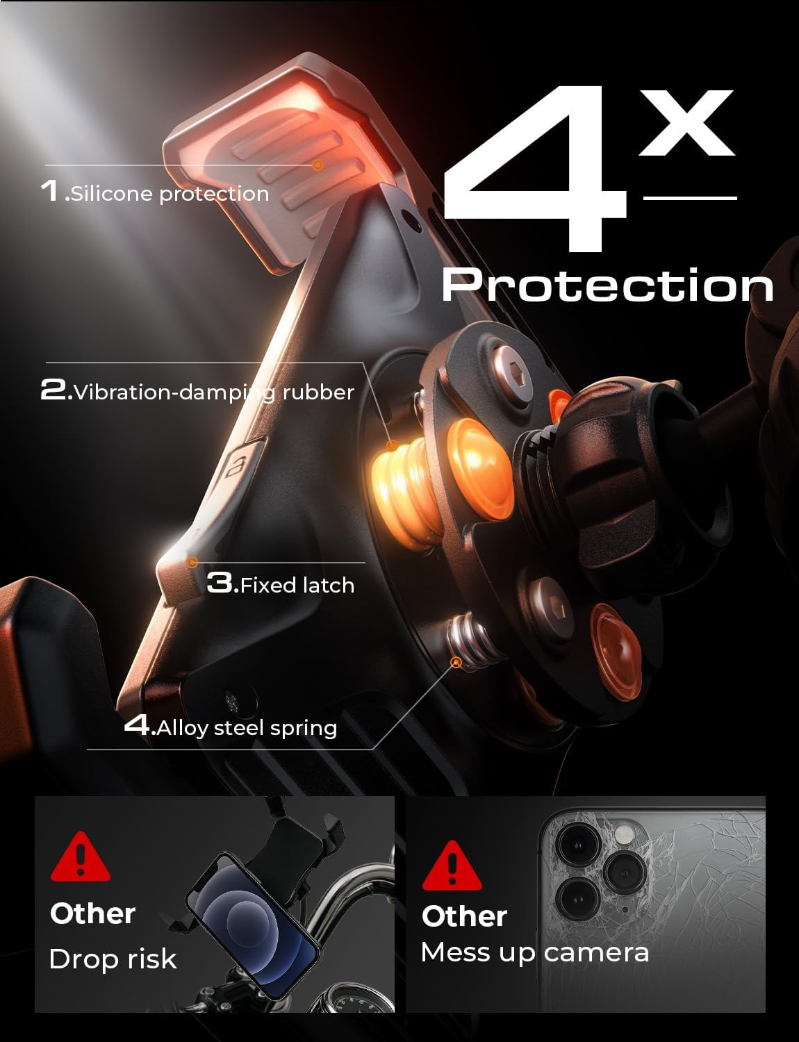 Detalle 2 de LISEN iPhone 17 Bike Phone Holder