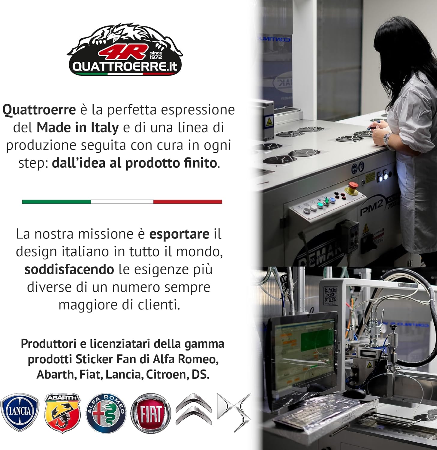 Detalle de Kit d'autocollants Alfa Romeo 3D – Logos et drapeau Italie pour intérieur Giulia/Stelvio (réf. 32772)