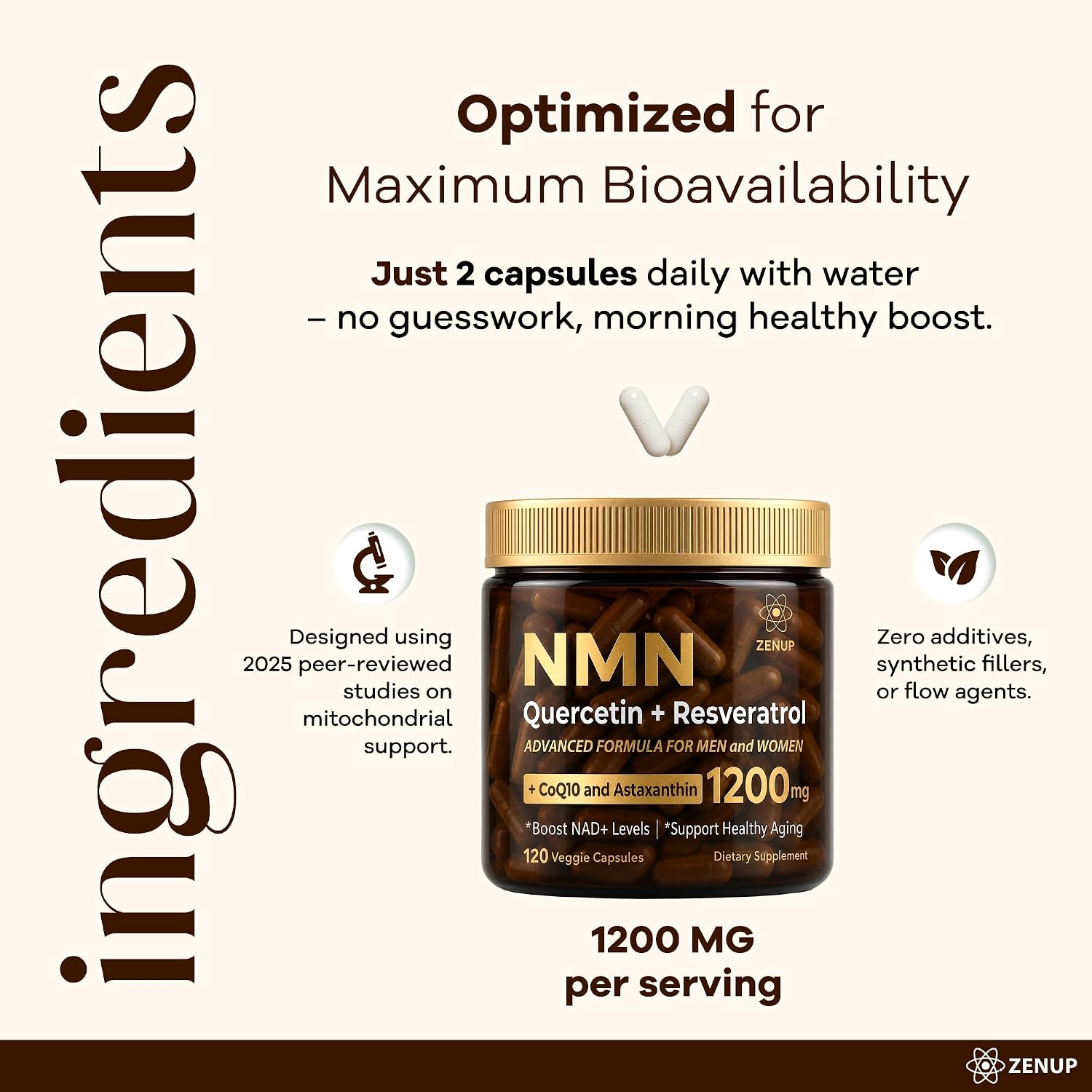 Thumbnail 5 de ZenUP NMN supplement, 120 veggie capsules