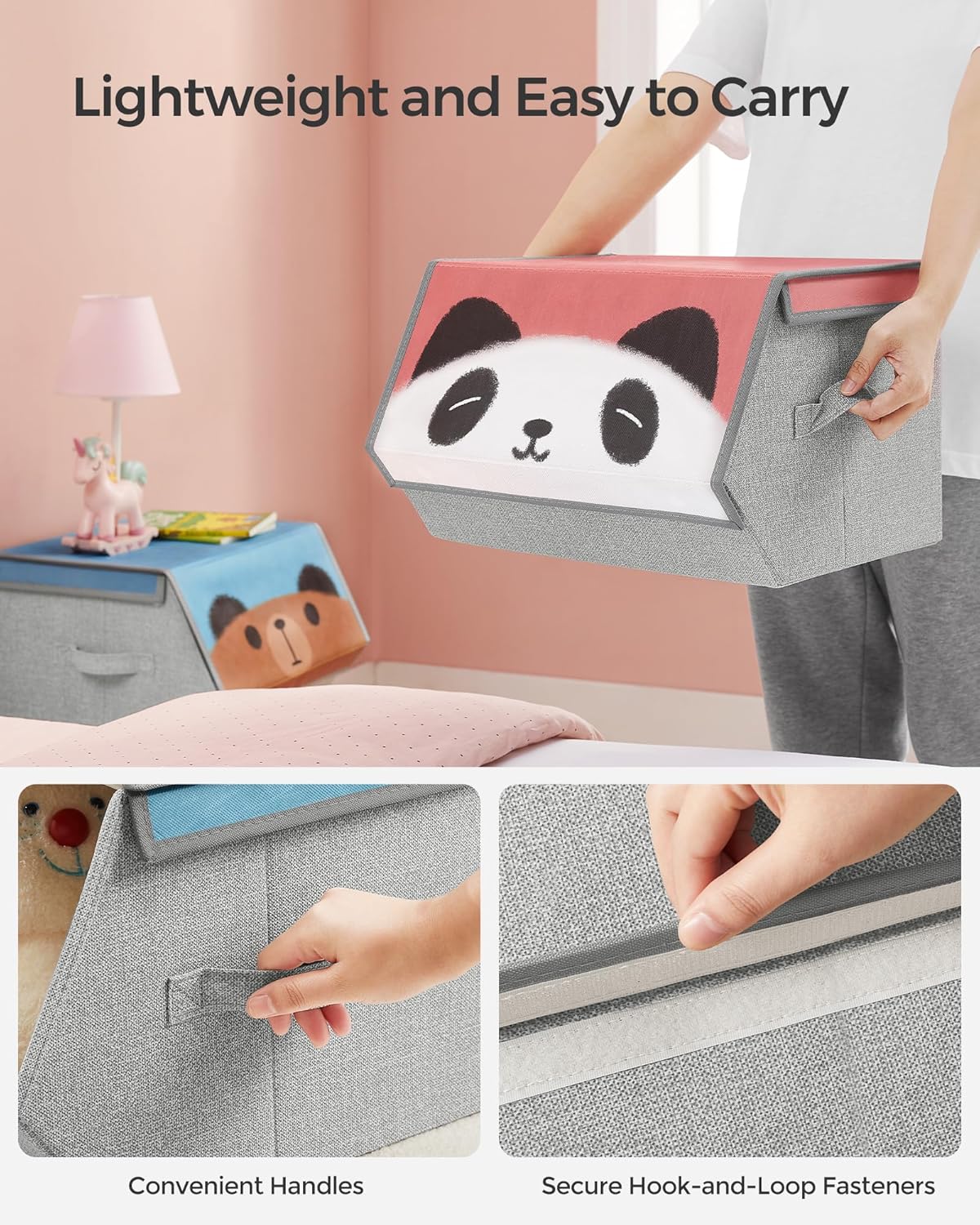 Thumbnail 5 de SONGMICS RFB760P02 kids storage organisers set of 3