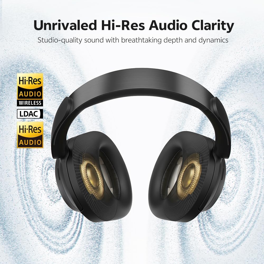Thumbnail 3 de QCY H3S Cuffie Bluetooth Over-Ear con ANC adattiva fino a -56 dB e autonomia fino a 102 ore